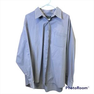 Daniel Ellissa Gray Dress Shirt Size 18 XXL